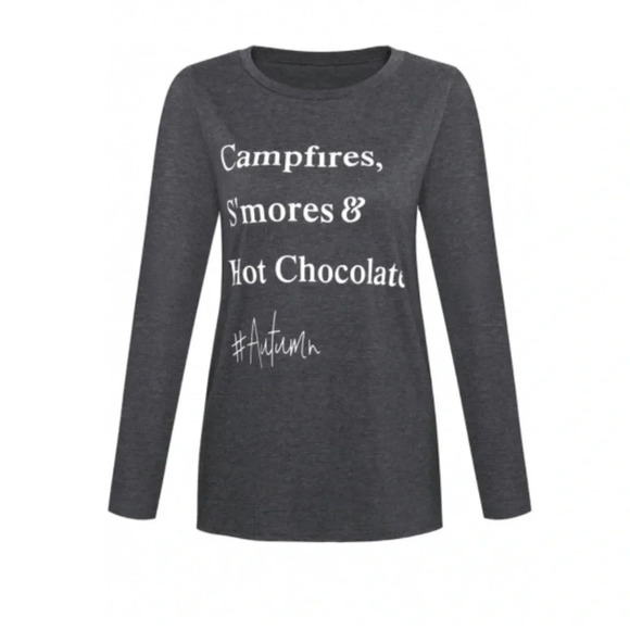 Campfires, S’mores & Hot Chocolate Gray T-Shirt - Picture 2 of 9